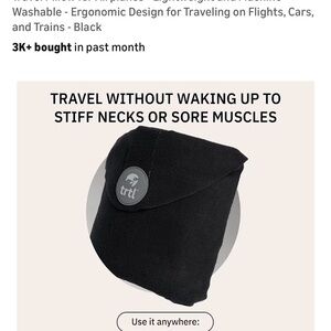 Trtl Black Travel Pillow